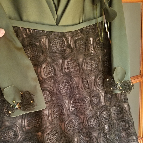 Olive green formal gown - Picture 7 of 10